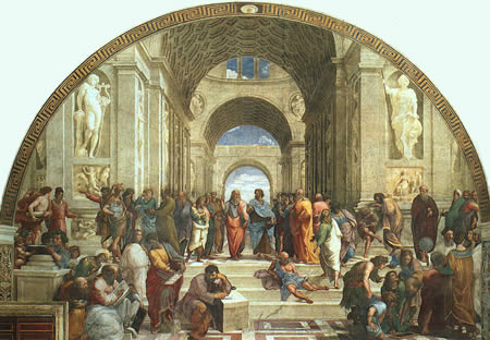 La escuela de Atenas de Raphael